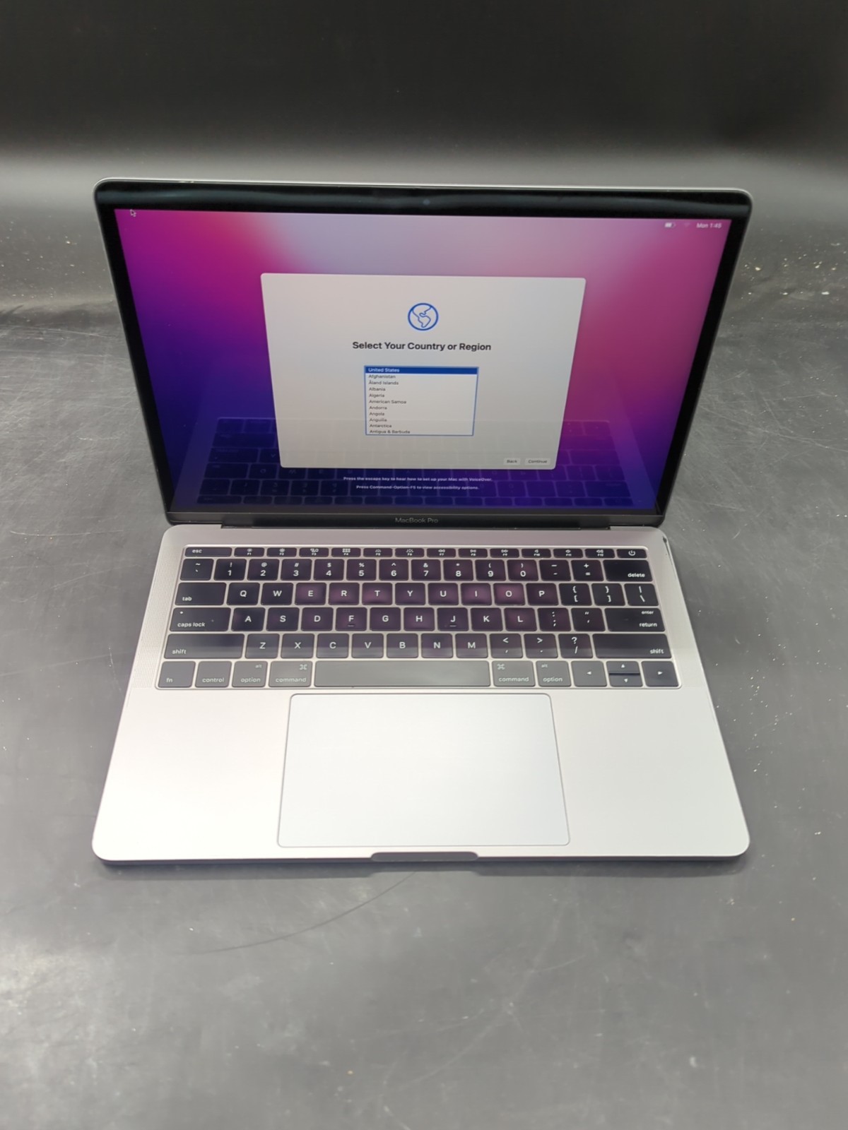 MacBook Pro 13,1 a1708: i5 6th Gen: 8GB Ram: 256GB SSD: Monterey: Tested & Wiped