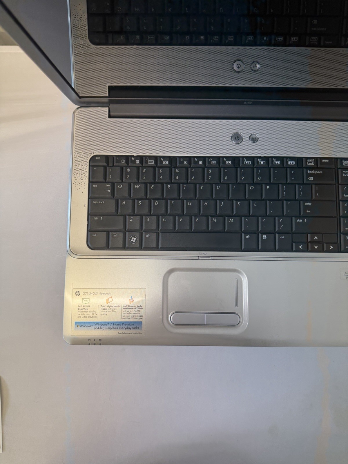 HP Notebook G71-340US Laptop – Good Screen – Intel Duo T6600 – Read Des