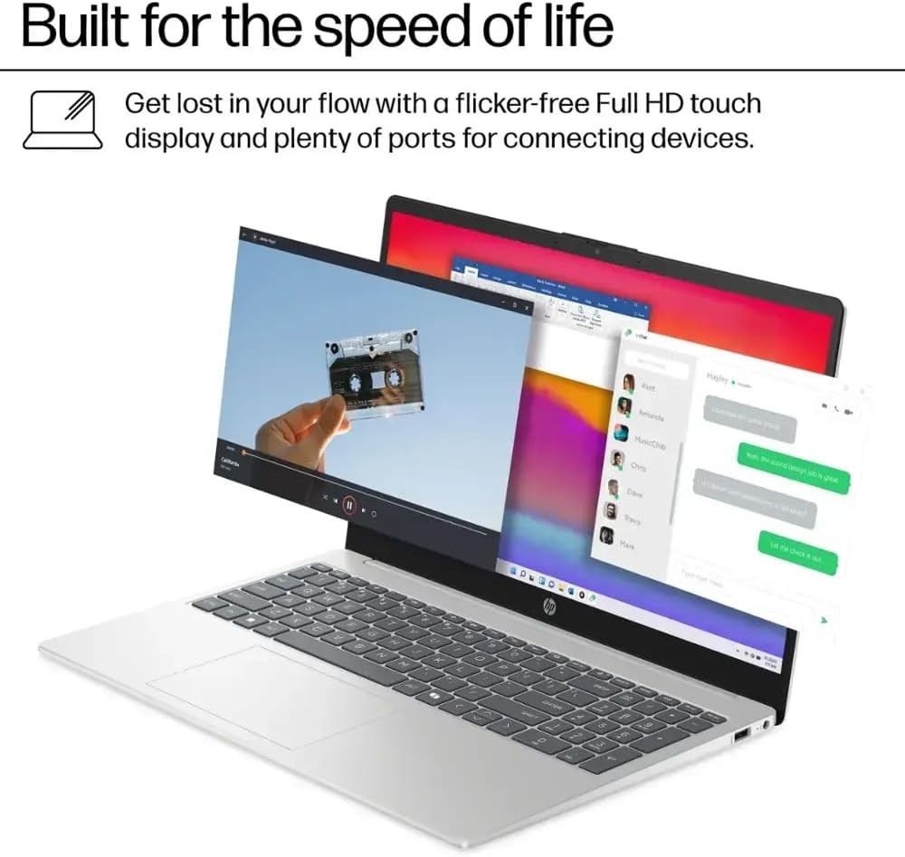 HP Laptop 15.6″FHD Touch Intel Core i7 (10 cores) 16GB RAM 1TB SSD Win 11 Pro