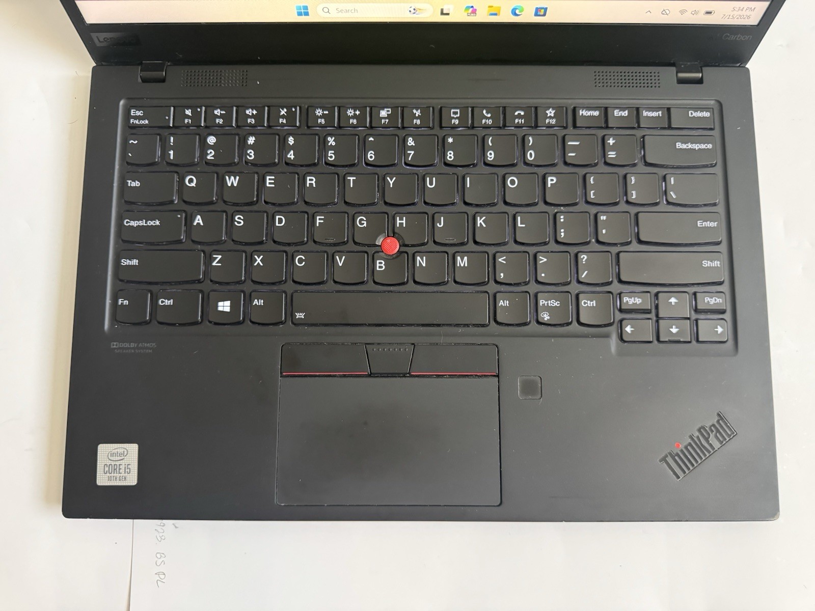Lenovo ThinkPad X1 Carbon Gen 8 FHD i5-10210U 1.60GHz 8GB RAM 256GB SSD Win 11P