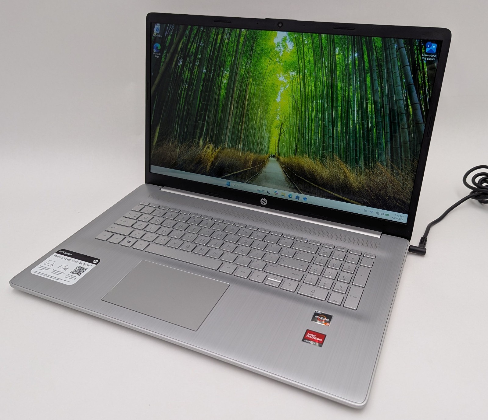 HP 17-cp0056nr 17.3″ Touch Laptop Ryzen 3 3250U 2.60GHz 16GB RAM 256GB SSD Win11