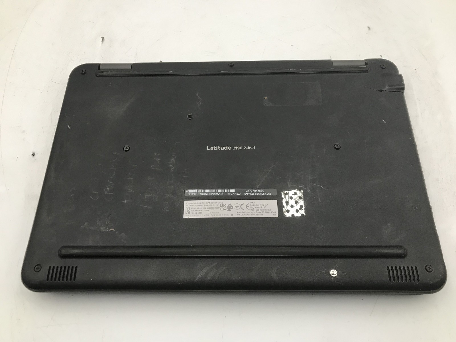 DELL LATITUDE 3190 -BOOTS TO BIOS/LOCKED- INTEL CELERON N4120 – 4GB RAM -READ-BB