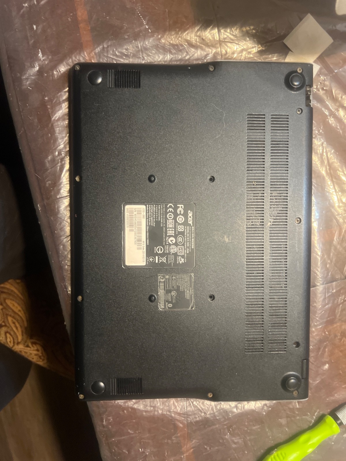 Acer Chromebook C720-2802 ZHN 1.4GHz 16GB SSD Working (No power adapter)