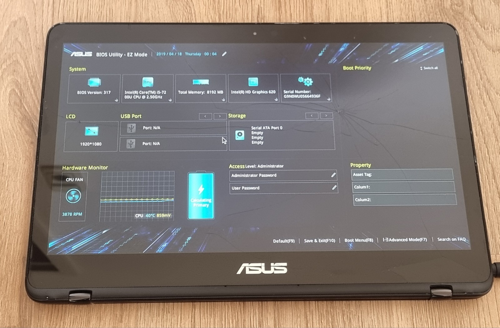 ASUS UX360U notebook i5-7200U RAM 8 GB laptop hobbyists faulty spare parts
