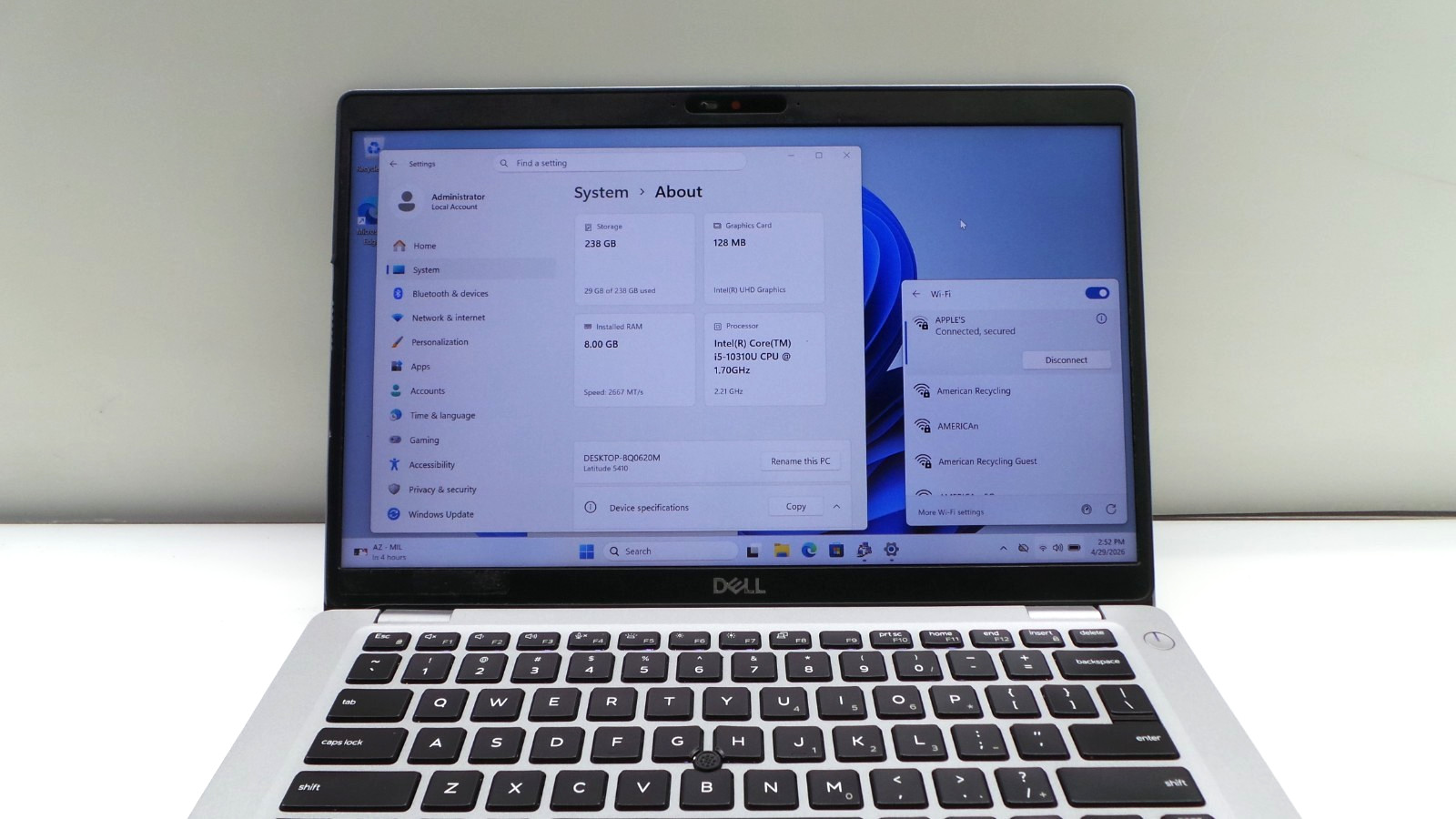 Dell Latitude 5410 | 14″ | i5-10310U 1.70GHz | 8GB RAM 256GB SSD | ***READ***