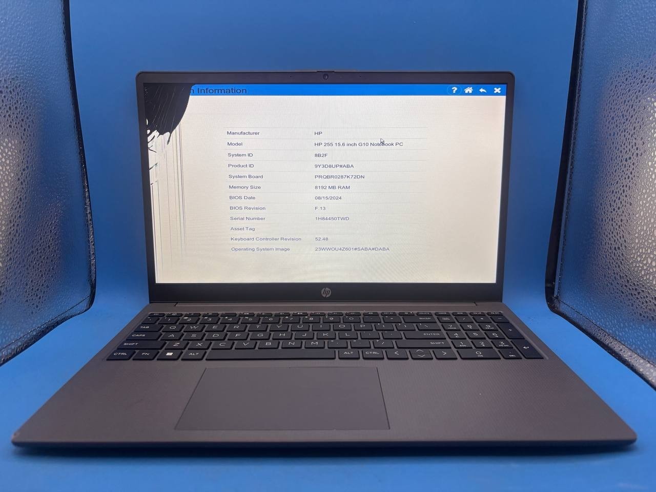 HP 255 G10 15.6″ AMD Ryzen 3 7320U 8GB RAM DDR5 256GB SSD Laptop As Is Read PH9