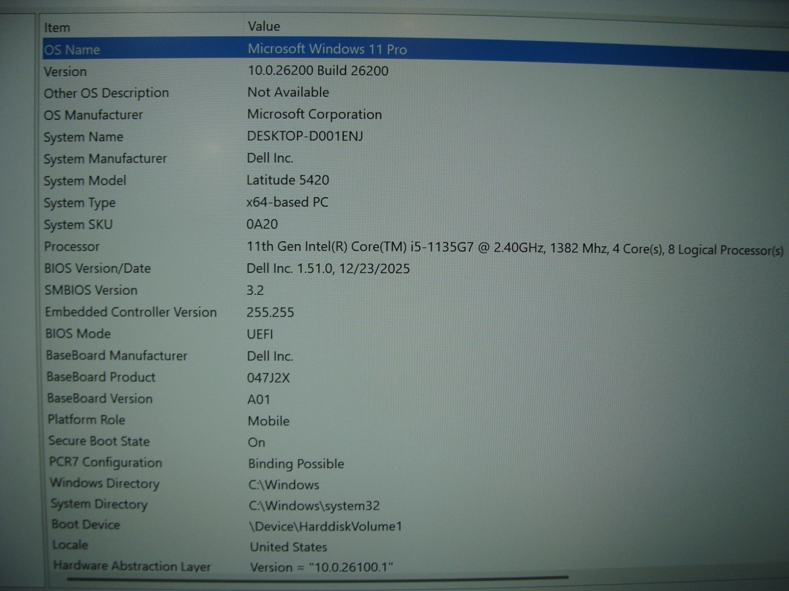 Dell Latitude 5420 14″FHD intel i5-1135G7 2.4GHz 16GB 256GB SSD W11Pro +Charger