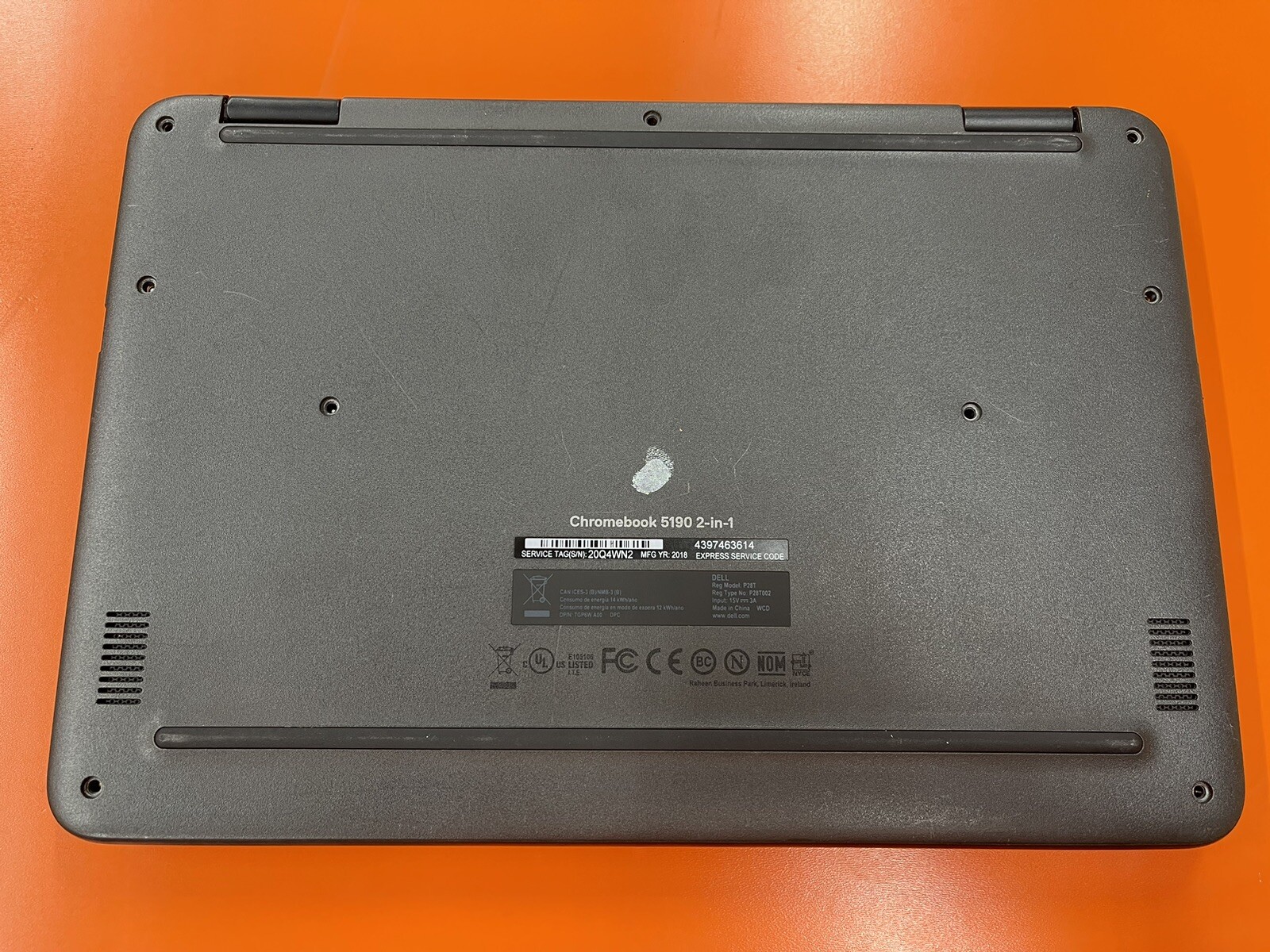 Dell P28T 5190 2-in-1 Chromebook For Parts