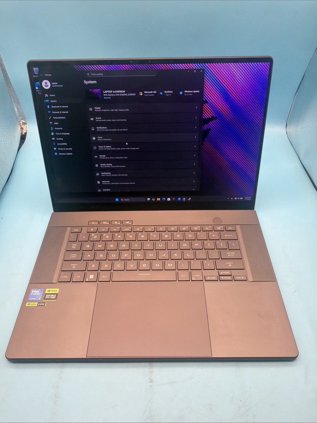 ASUS ROG Zephyrus G16 GU605MI, Ultra 9, RTX 4070, 16GB, 1TB SSD, 16″ Gray, Win11