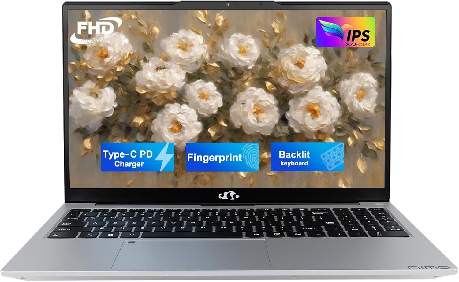 NIMO 15.6 FHD Student Laptop Intel 4 Cores Pentium N100 16GB RAM 256GB SSD win11
