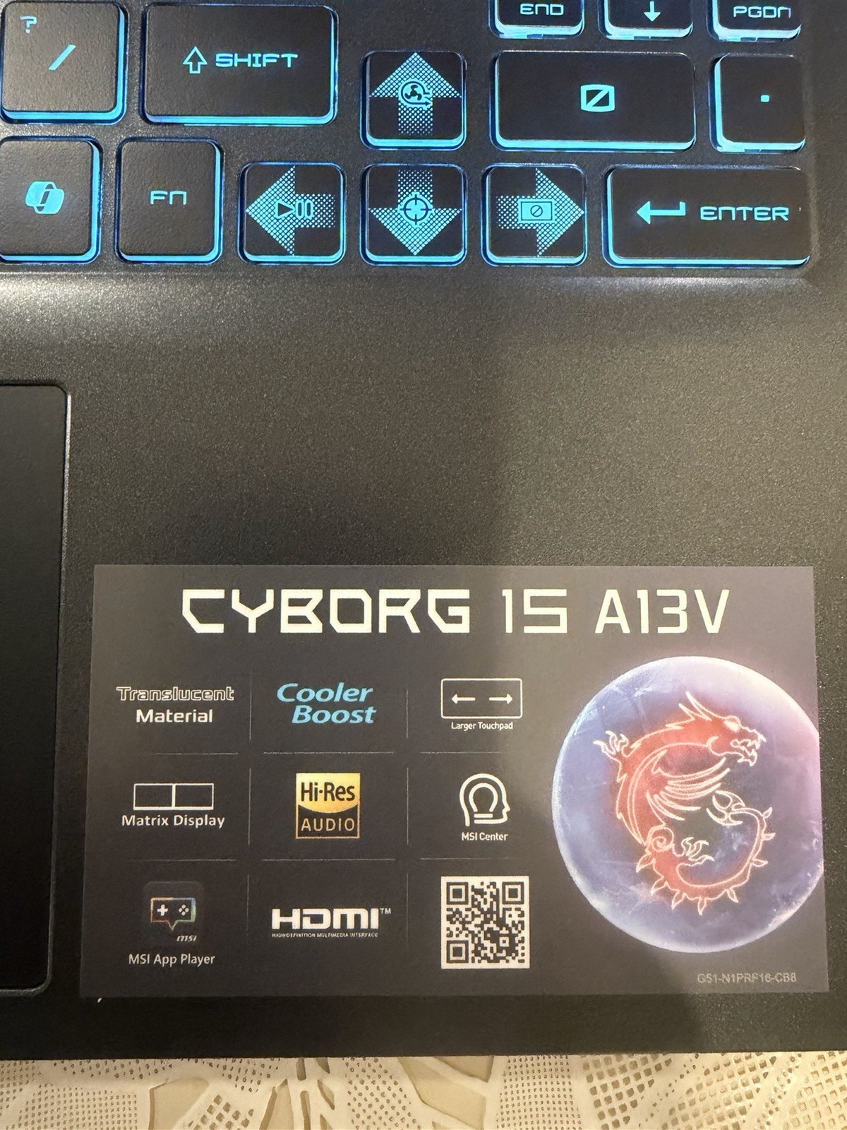 MSI Cyborg 15 A13VE Gaming Laptop i7-13620H RTX 4050 16GB 1TB SSD 144Hz READ