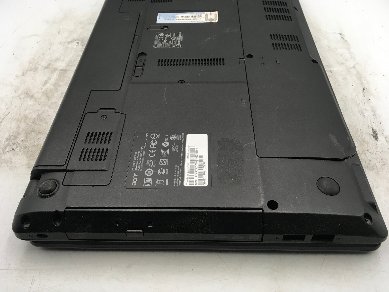 ACER TRAVELMATE 5742 7159 – FOR PARTS/NO POWER – Intel Core i3 380M – 4GB RAM-BB