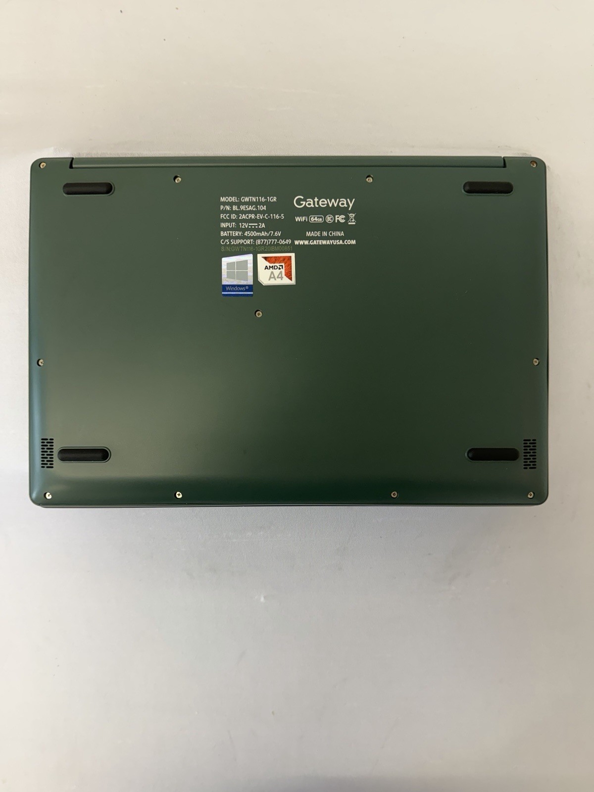 Gateway GWTN116-1GR Laptop – Good Screen – AMD A4-9120e – Read Des