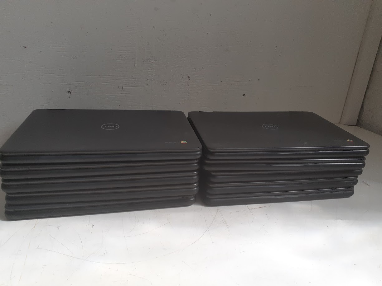Lot of 10 Dell 3100 Chromebook 2in1 11″ Touchscreen 4GB RAM 32GB eMMC -Fair