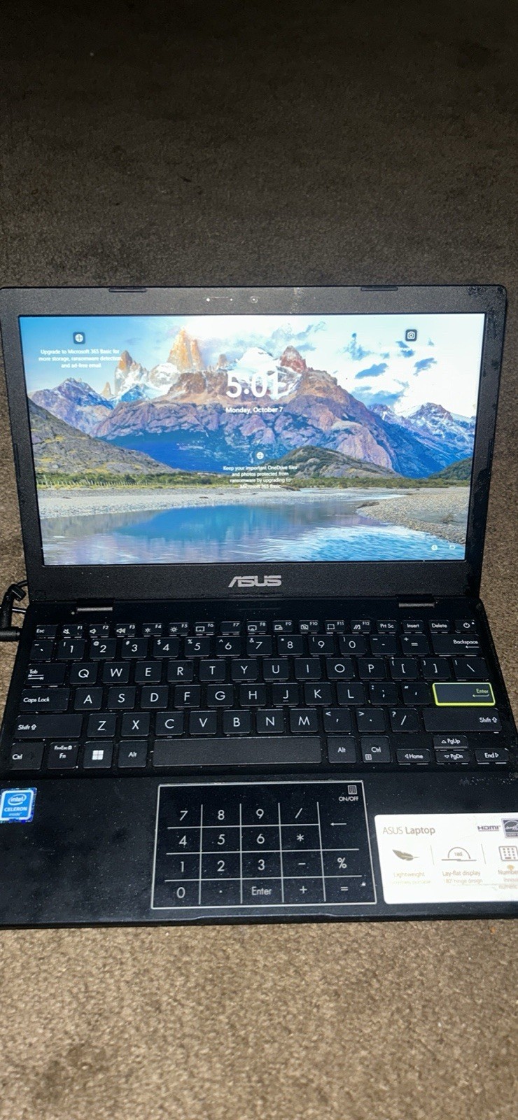 ASUS 14″ Intel Celeron Windows Laptop Notebook Black w/ Charger Included