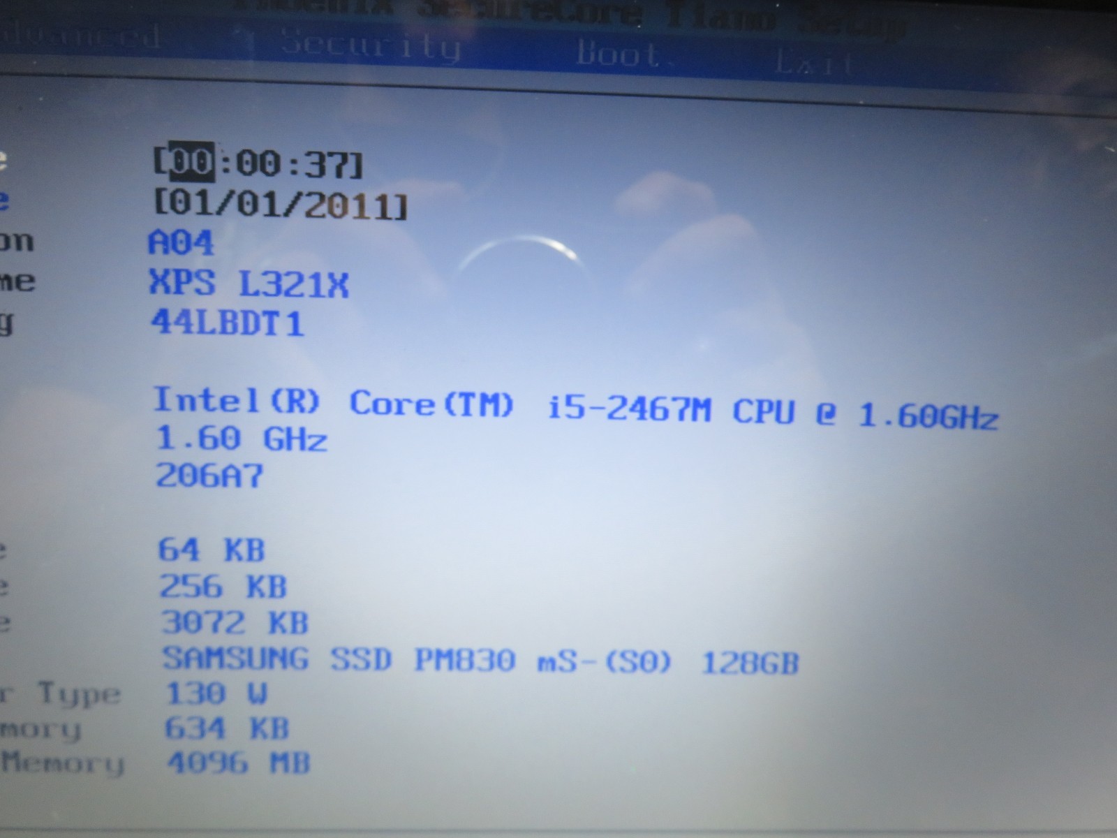 LOT OF 3 DELL XPS L321X INTEL I5 2467M 4GB RAM 128GB SSD BOOT TO BIOS