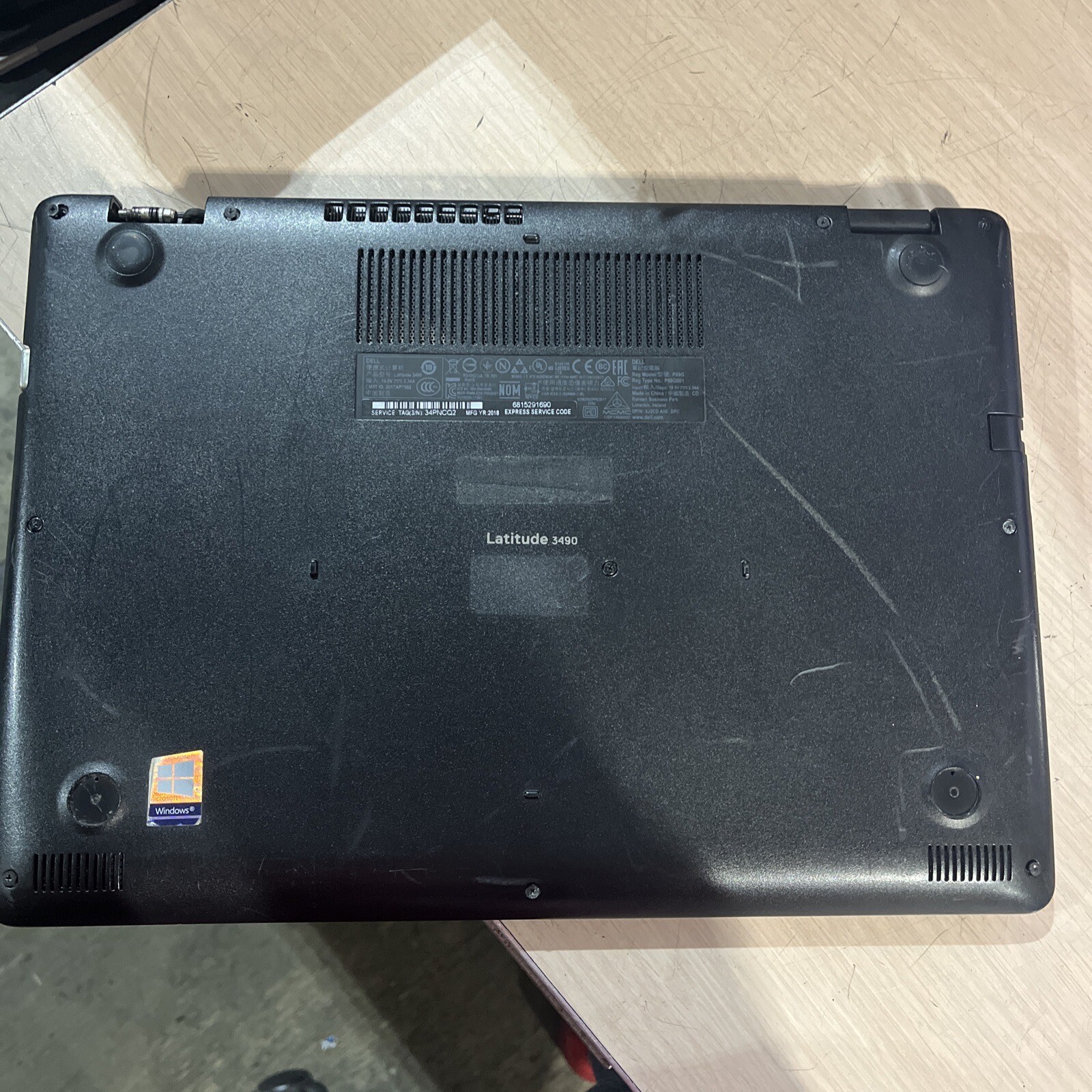 DELL LATITUDE 3490 INTEL CORE I5-8250U 1.60GHZ 8GB RAM NO HD ;