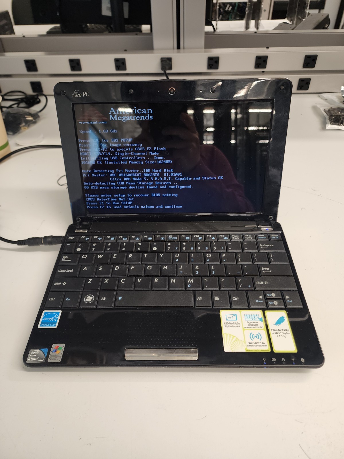 ASUS Eee PC MINI NOTEBOOK 1005HAB BLACK 1G DDR2, ATOM N270, 160gb Hdd