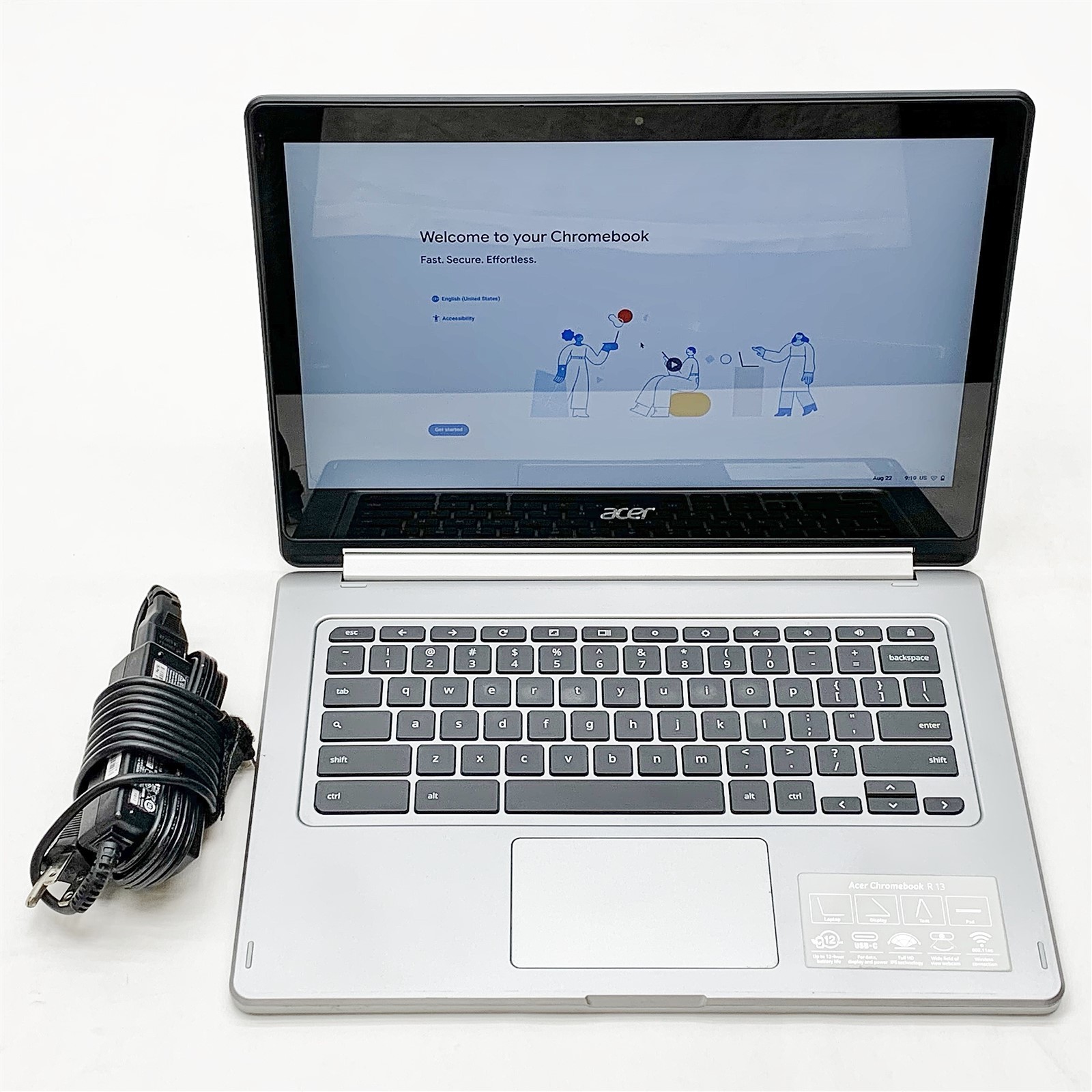 Acer R13 CB5-312T N16Q10 ChromeBook 13.3″ Touchscreen FHD 4GB 32GB SSD ChromeOS