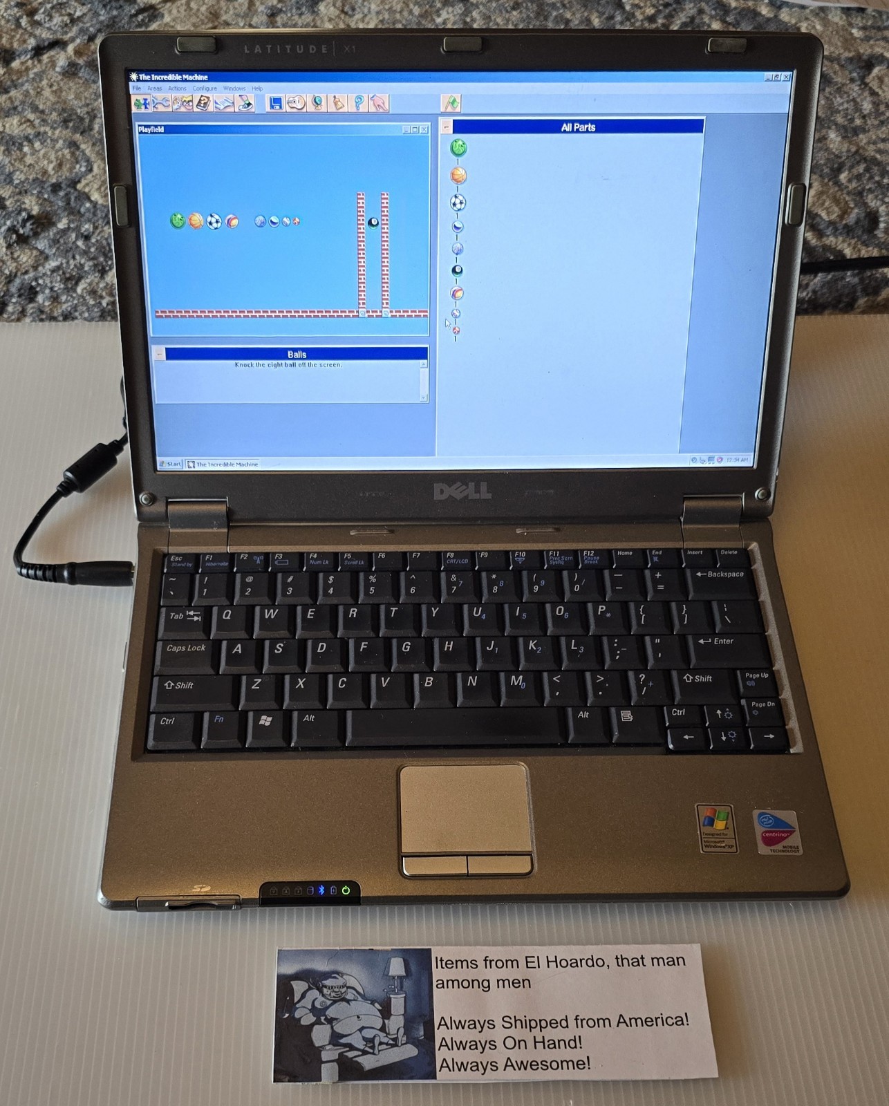 Dell Latitude X1 1.1Ghz Pentium M 1.25GB Ram 30GB HDD Windows XP Pro 32 Bit