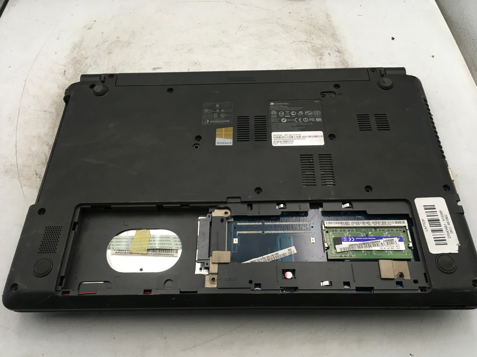 GATEWAY NV510P04U – FOR PARTS – INTEL PENTIUM N3520 – 4GB RAM – 15″ – READ – BB