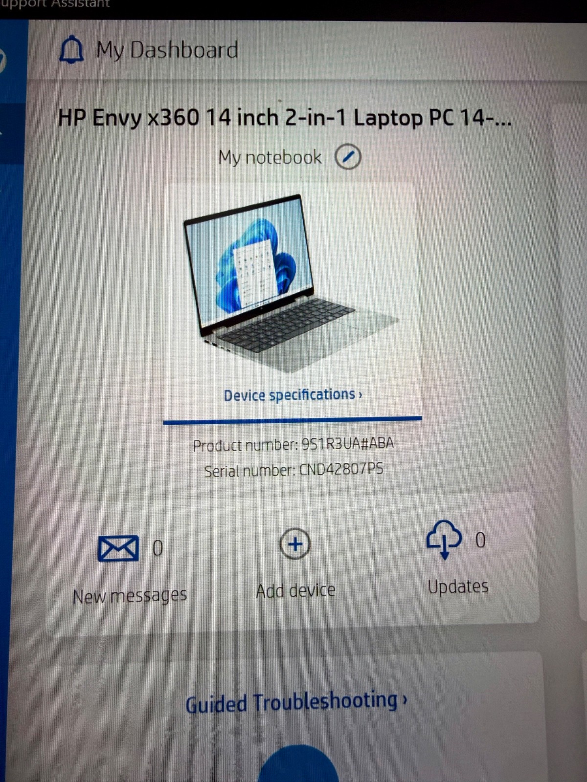 HP Envy x360 2-in-1 14-fa0xxx 14″ Touch Ryzen 5 8640HS 16GB RAM 512GB SSD