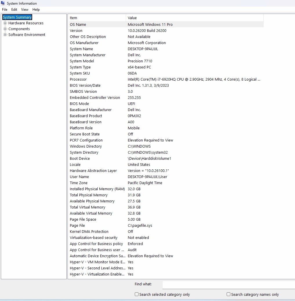 Dell Precision 7710 17″ i7-6920HQ 32GB RAM 256GB NVMe Quadro M3000M 4GB Win11Pro