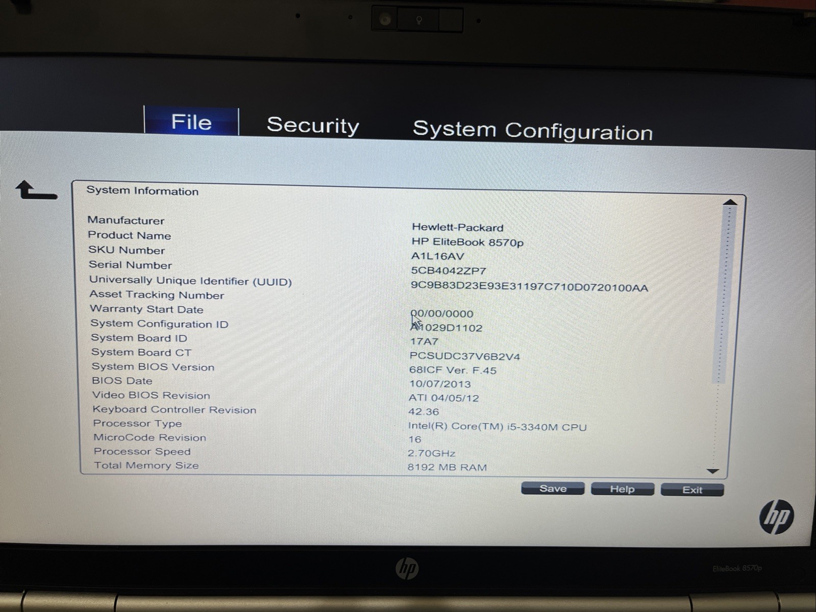 HP EliteBook 8570P Intel i5 2.5GHz – Read Description Before Buy