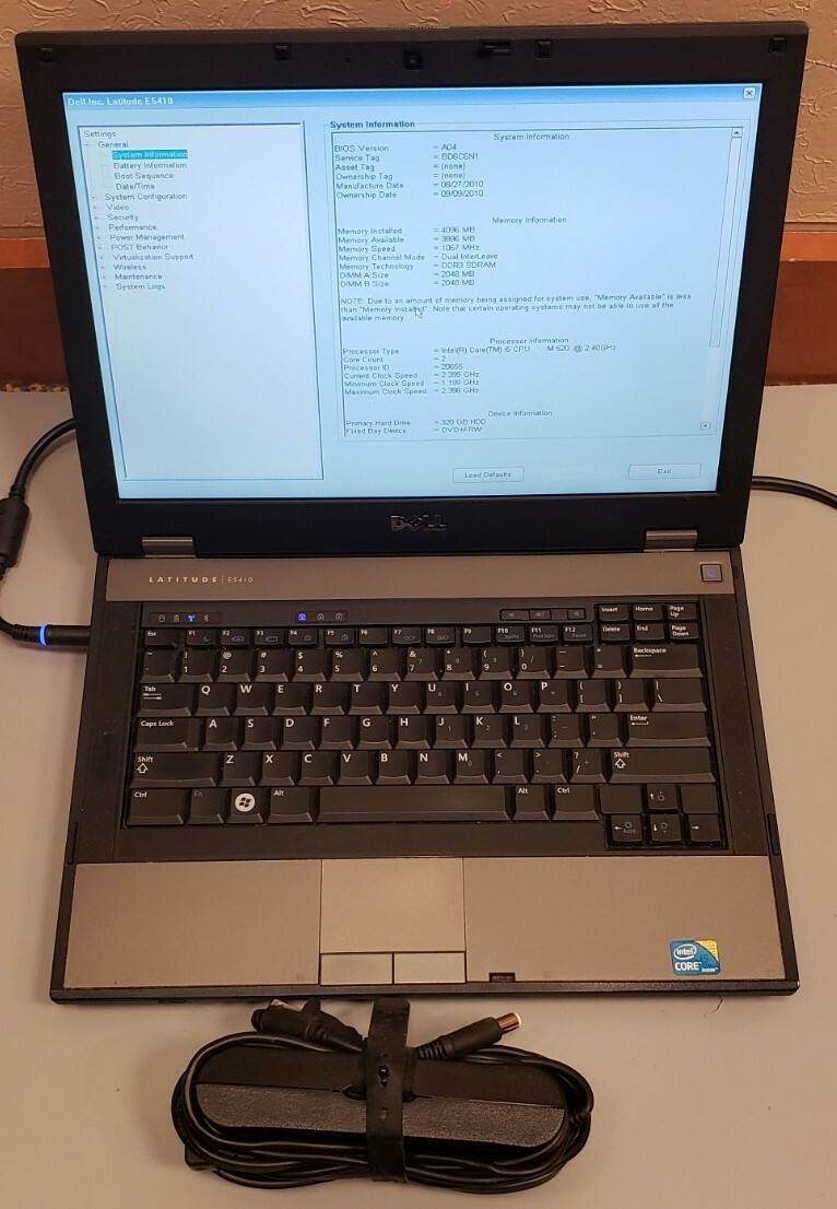 Dell Latitude E5410 Core i5 M520 14″ 2.40GHz 4GB RAM 320GB HDD WEBCAM WIN 10