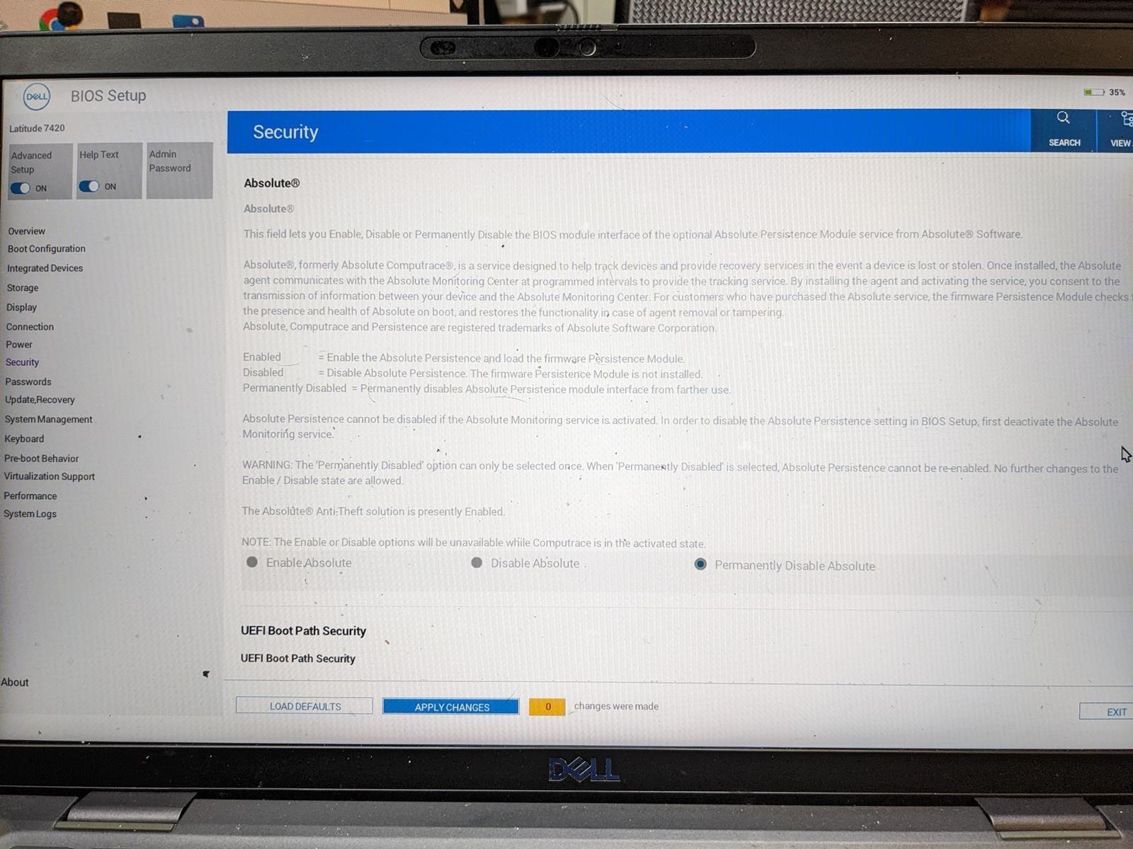 DELL LATITUDE 7420 i5-1145G7 @ 2.60GHz, 16GB RAM, NO HDD/OS – (FOR PARTS)