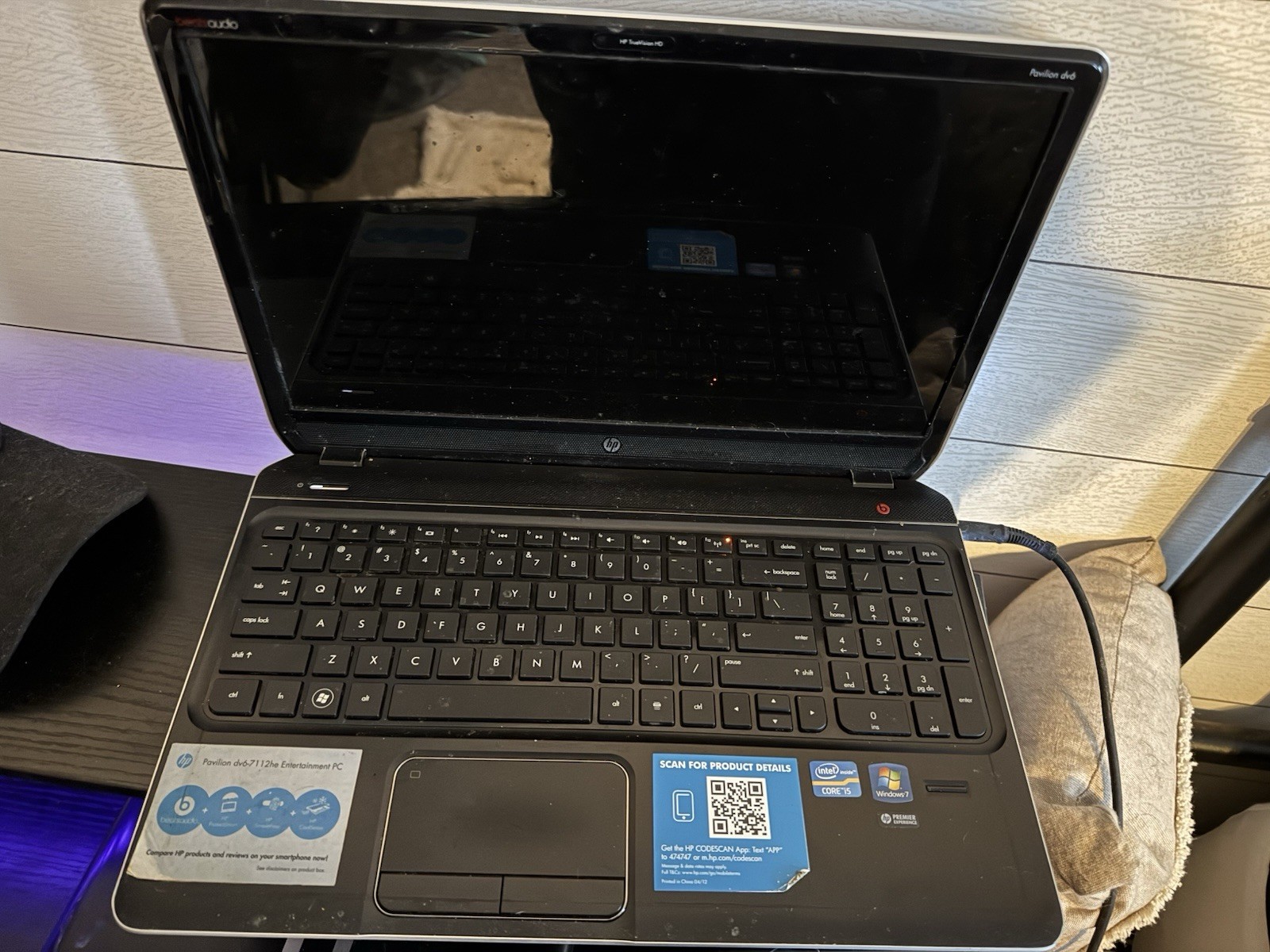hp pavilion dv6-7112he Beats Addition