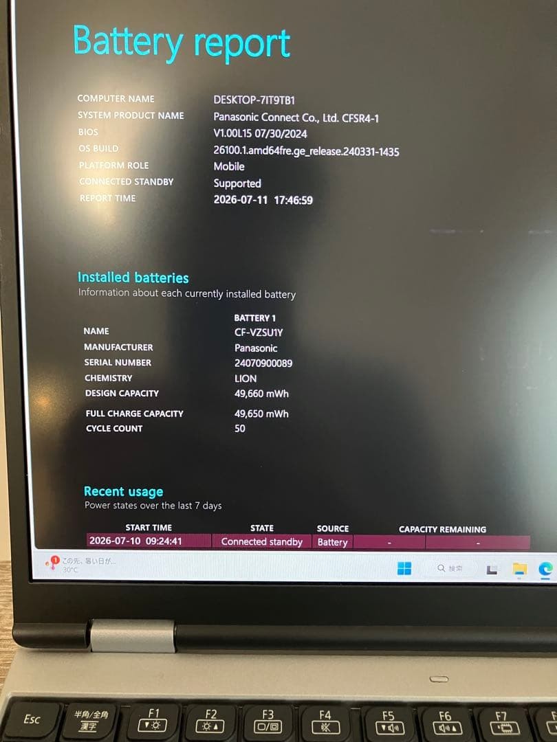 Panasonic Let’s Note CF-SR4 Core i5-1345U 16GB SSD 512GB 12.4in Win11