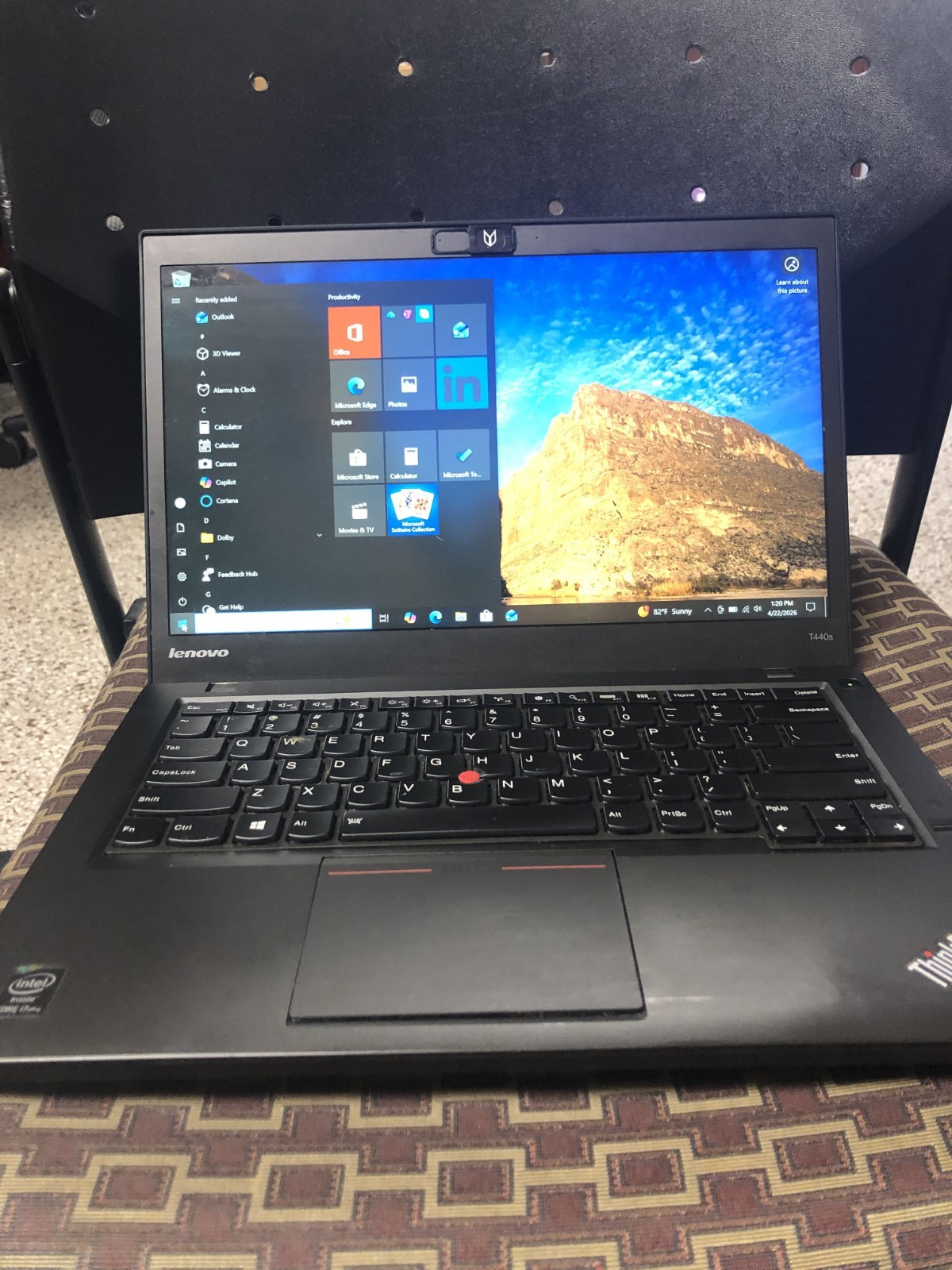 LENOVO THINKPAD T440S INTEL CORE I7-4600U CPU 2.10 GHZ 12 GB RAM 180 GB SSD WIN
