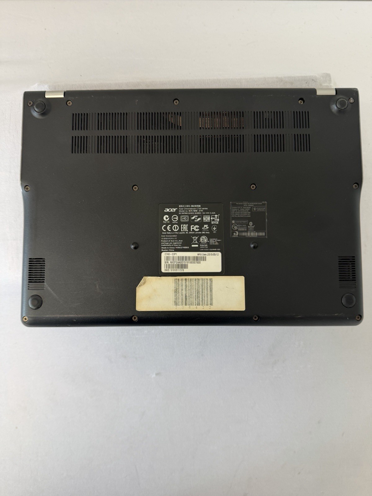 Acer Chromebook C740-C3P1 Laptop – Good Screen – Intel Celeron 3205U – Read Des