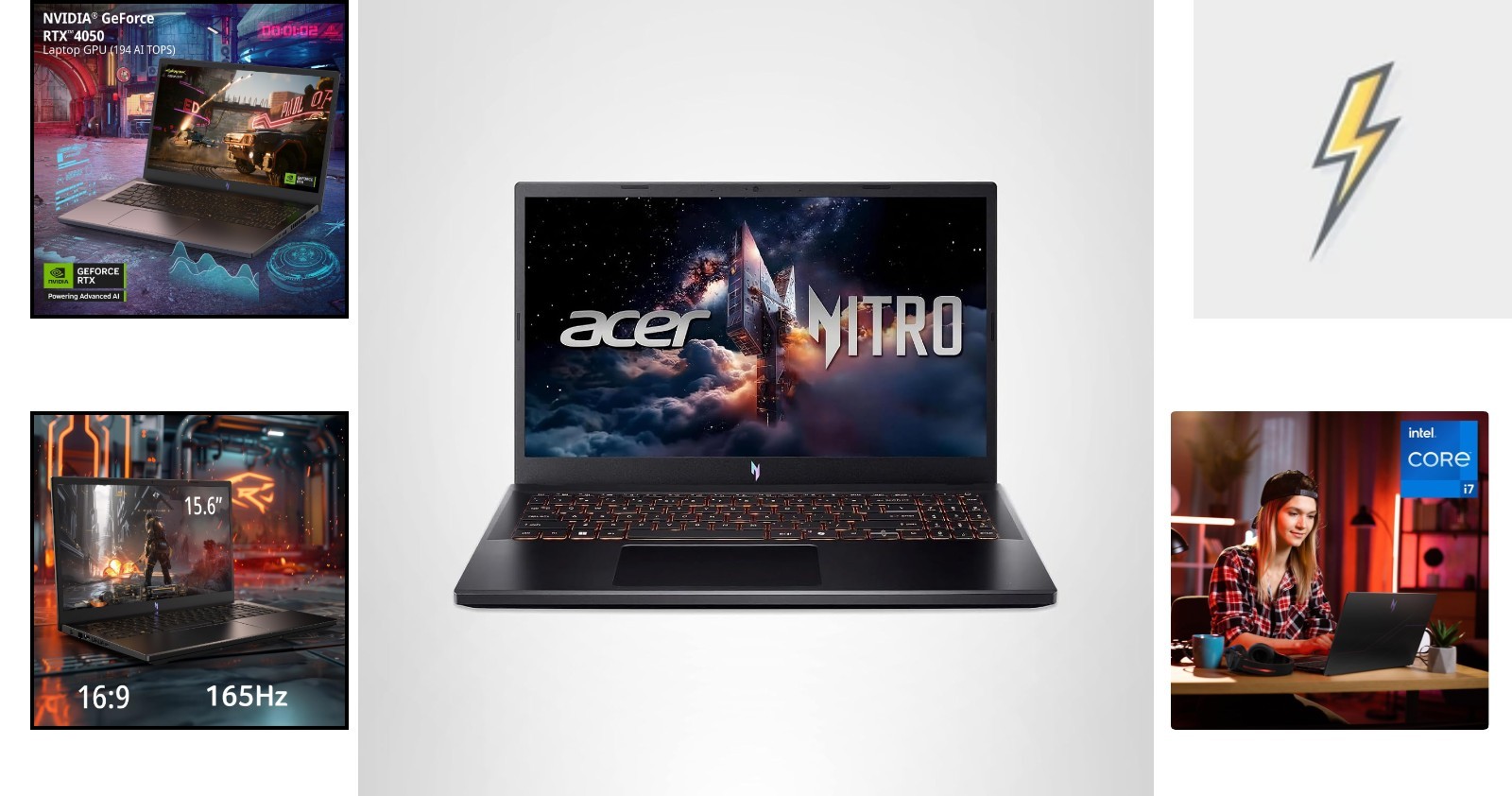 High-Performance Nitro V 15 Laptop with Intel Core i7 & 165Hz Display, 1TB SSD