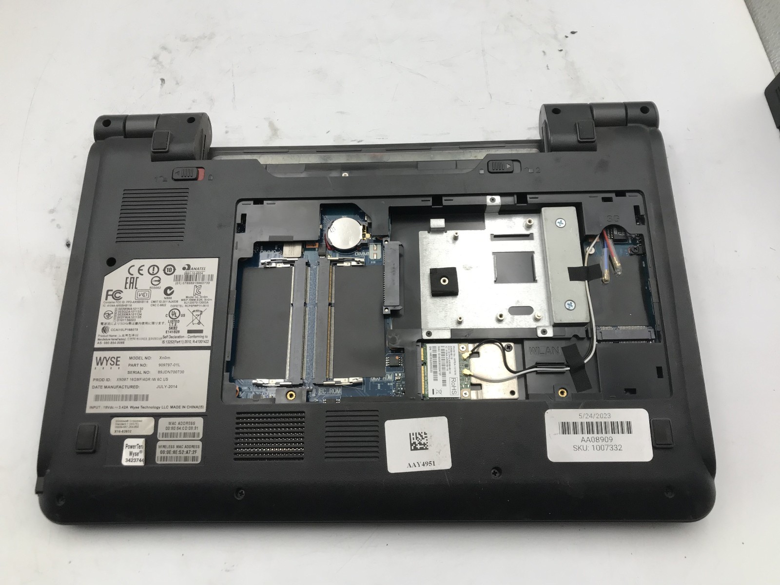 WYSE XN0M LAPTOP – FOR PARTS/REPAIR – AMD G-Series T56N – NO RAM – READ DESC -BB