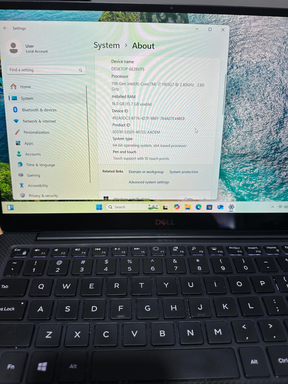 Dell XPS 13 9305 13.3″ Silver 2.8GHz i7-1165G7 16GB RAM 512GB SSD-TouchScreen