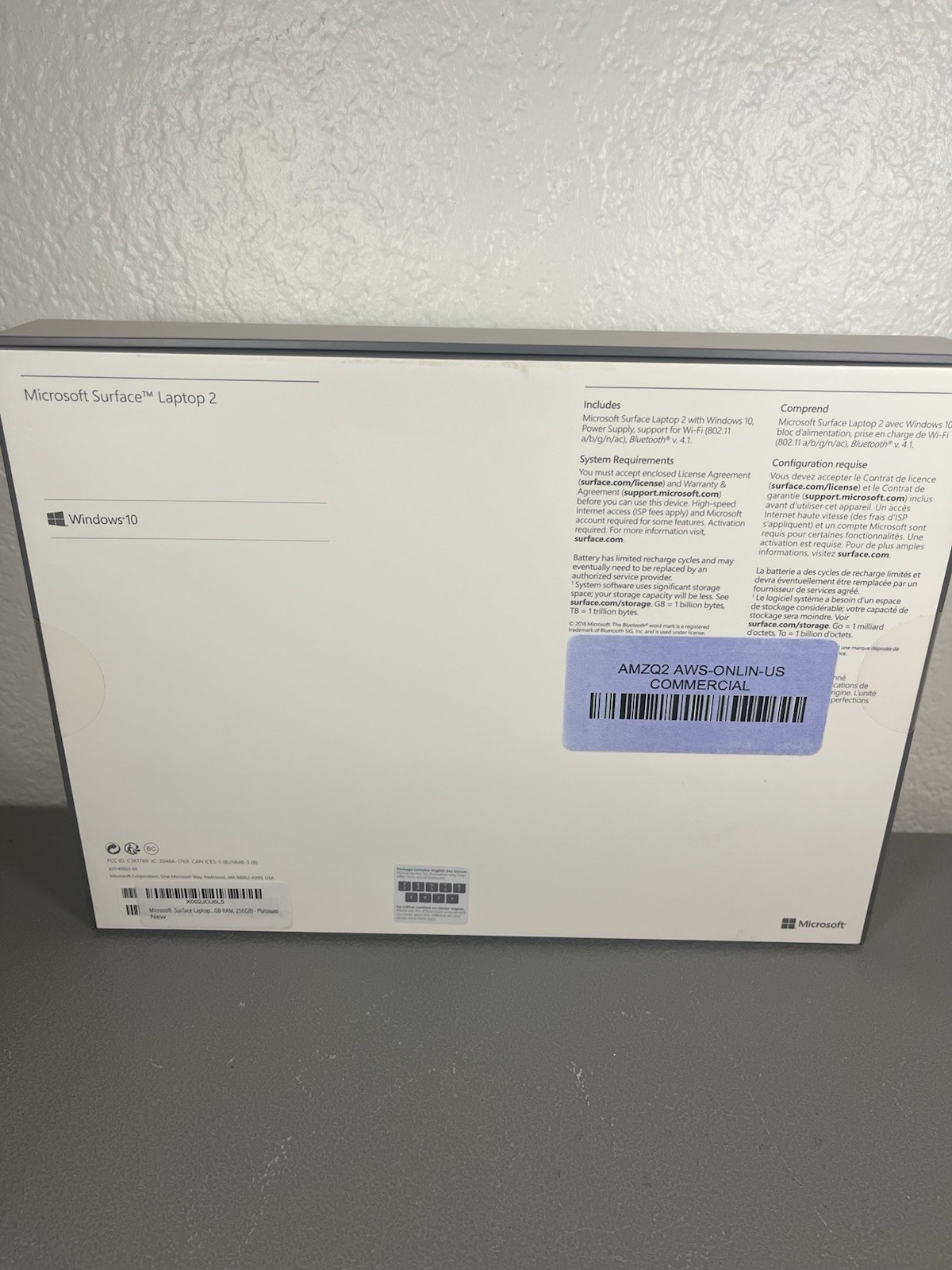 Microsoft Surface Laptop 2 Platinum Color 1769 128GB i5 Processor 8GB Ram