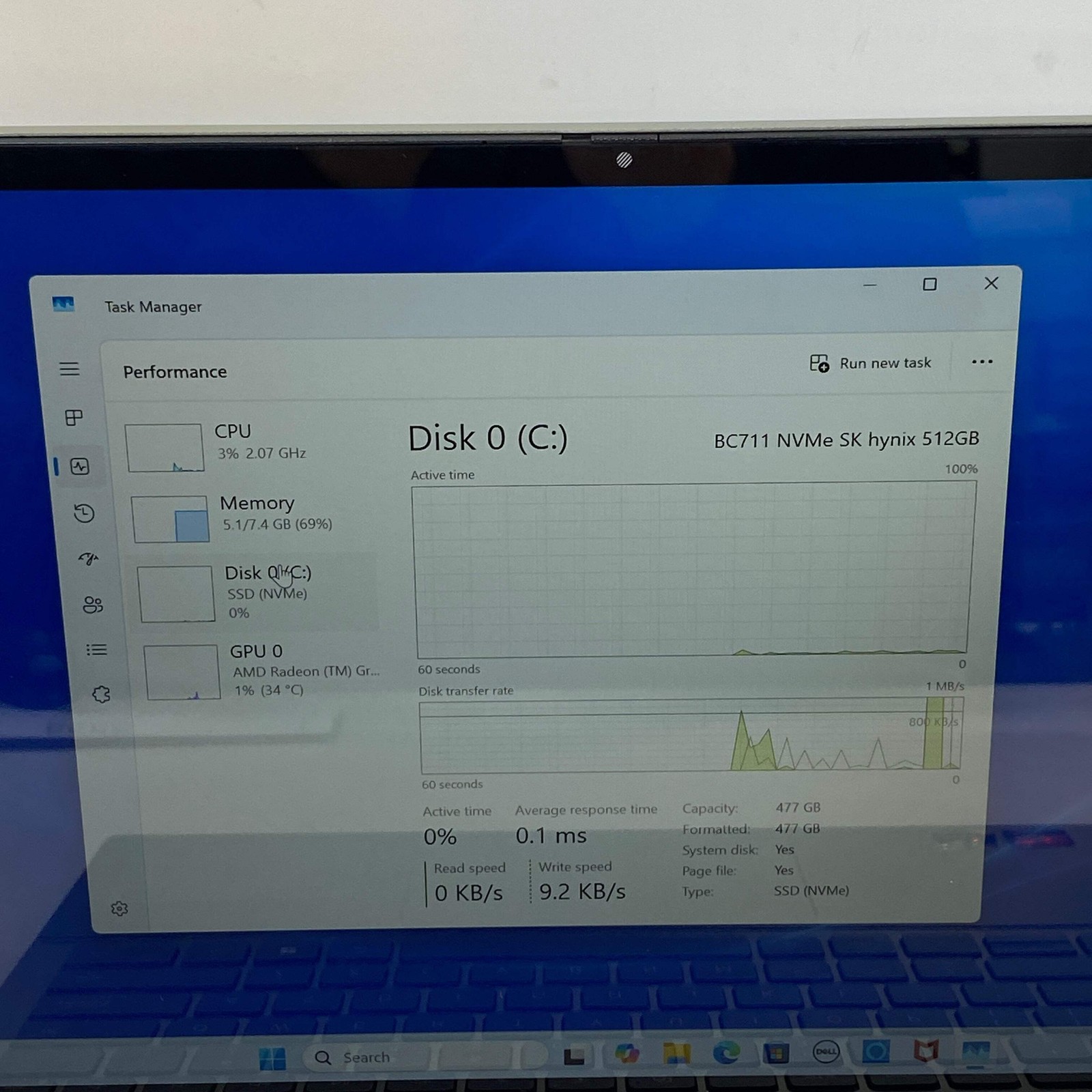 Dell Inspiron 7425 14″ Ryzen 5 5625U 2.3GHz 8GB RAM 512GB SSD