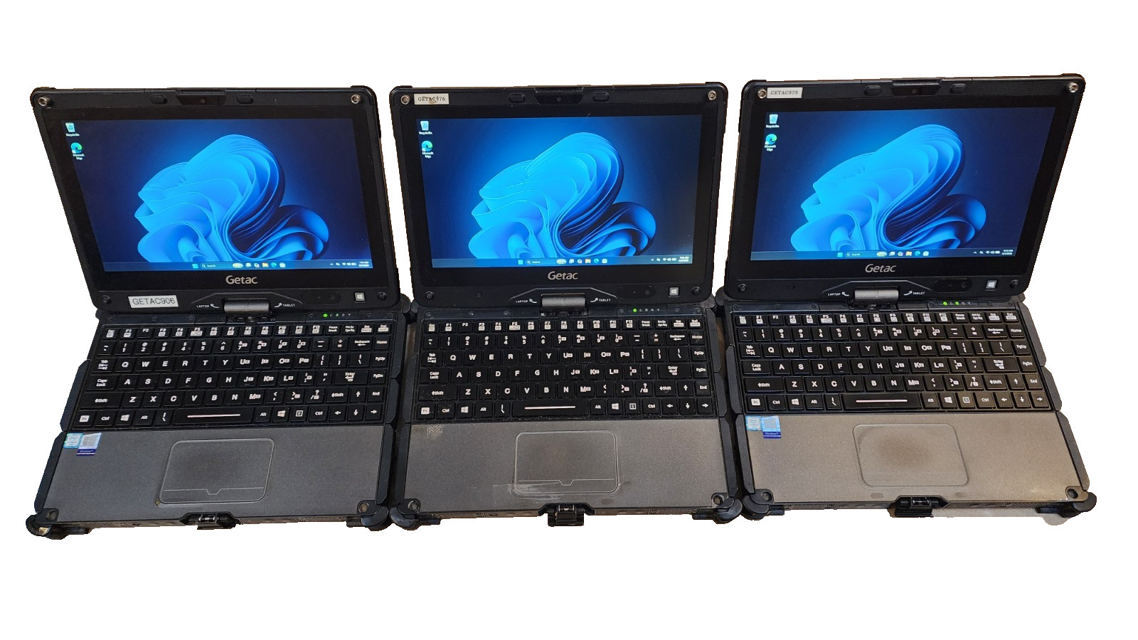 3x Lot 2-in-1 Getac V110 G3 11.6″ Touch Tablet PC i5-6200U 128GB SSD 16GB RAM