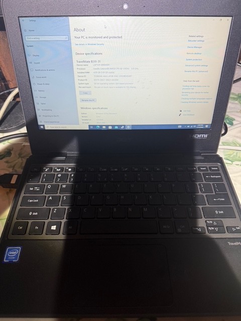 Acer N20H1 Laptop – Intel Celeron N4120 (Travel mate B311-31)