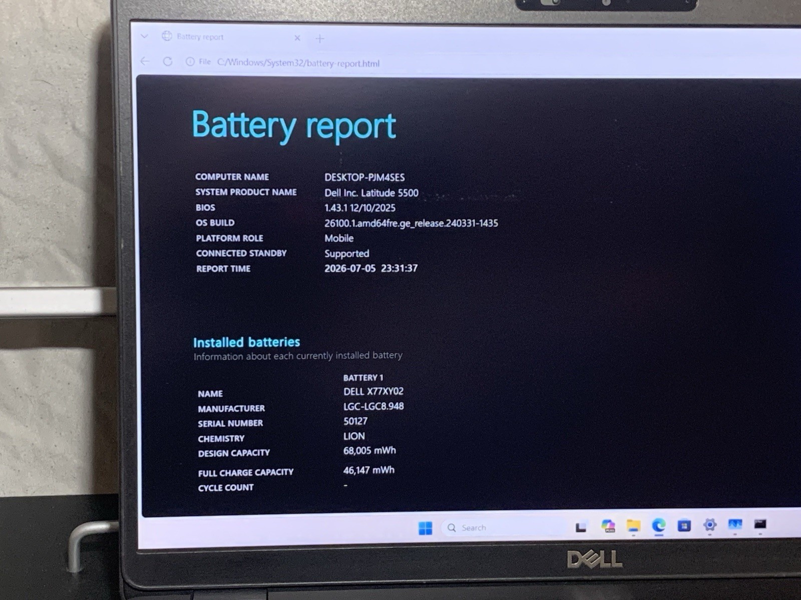 Dell Latitude 5500 i5-8365U 8GB 256GB SSD Win11 15.6in FHD Touch Black