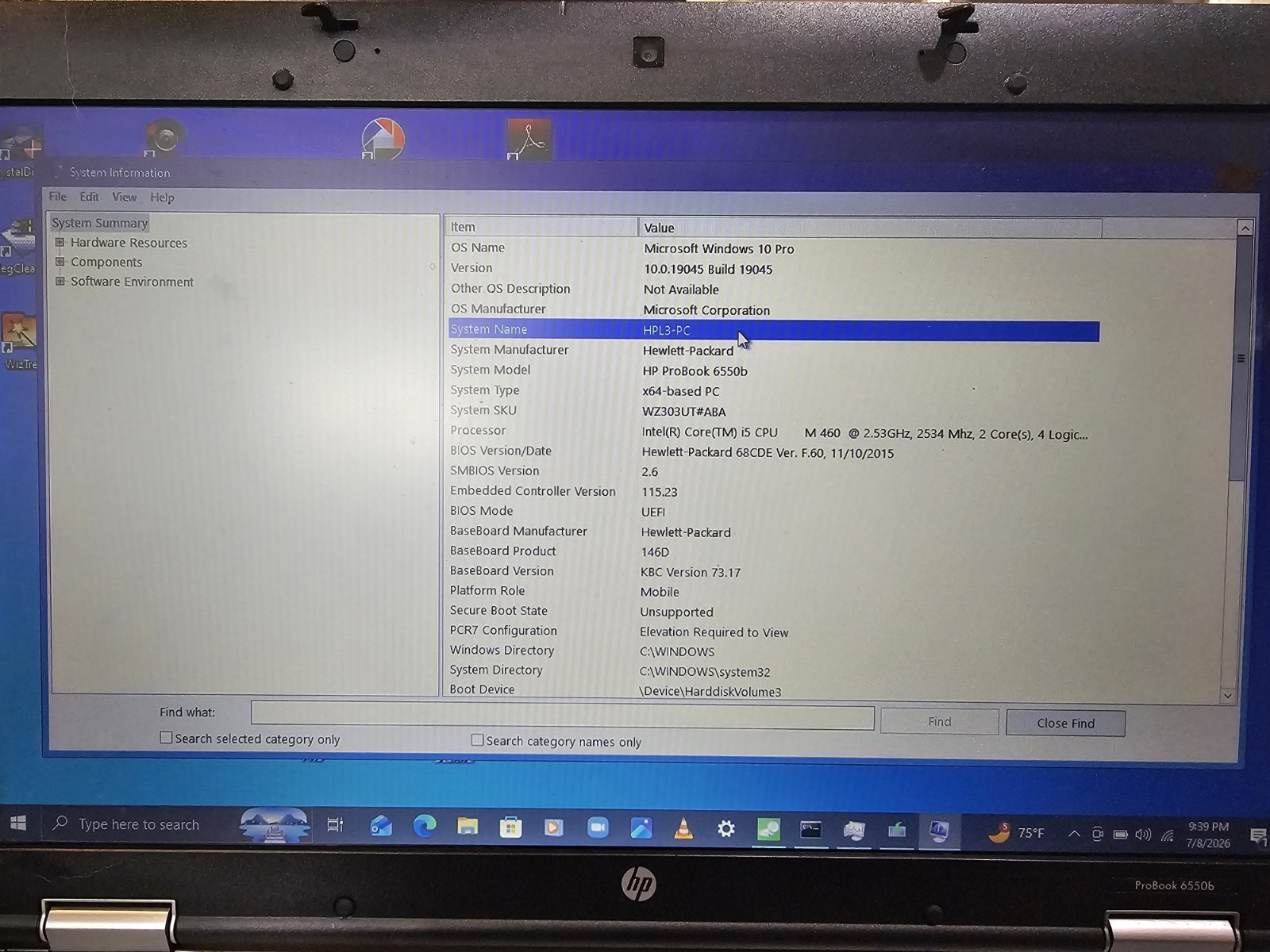 HP ProBook 6550b 15.6-inch 8 GB RAM, SSD, DVD, WIN 7,10,11 Pro, Serial/VGA ports
