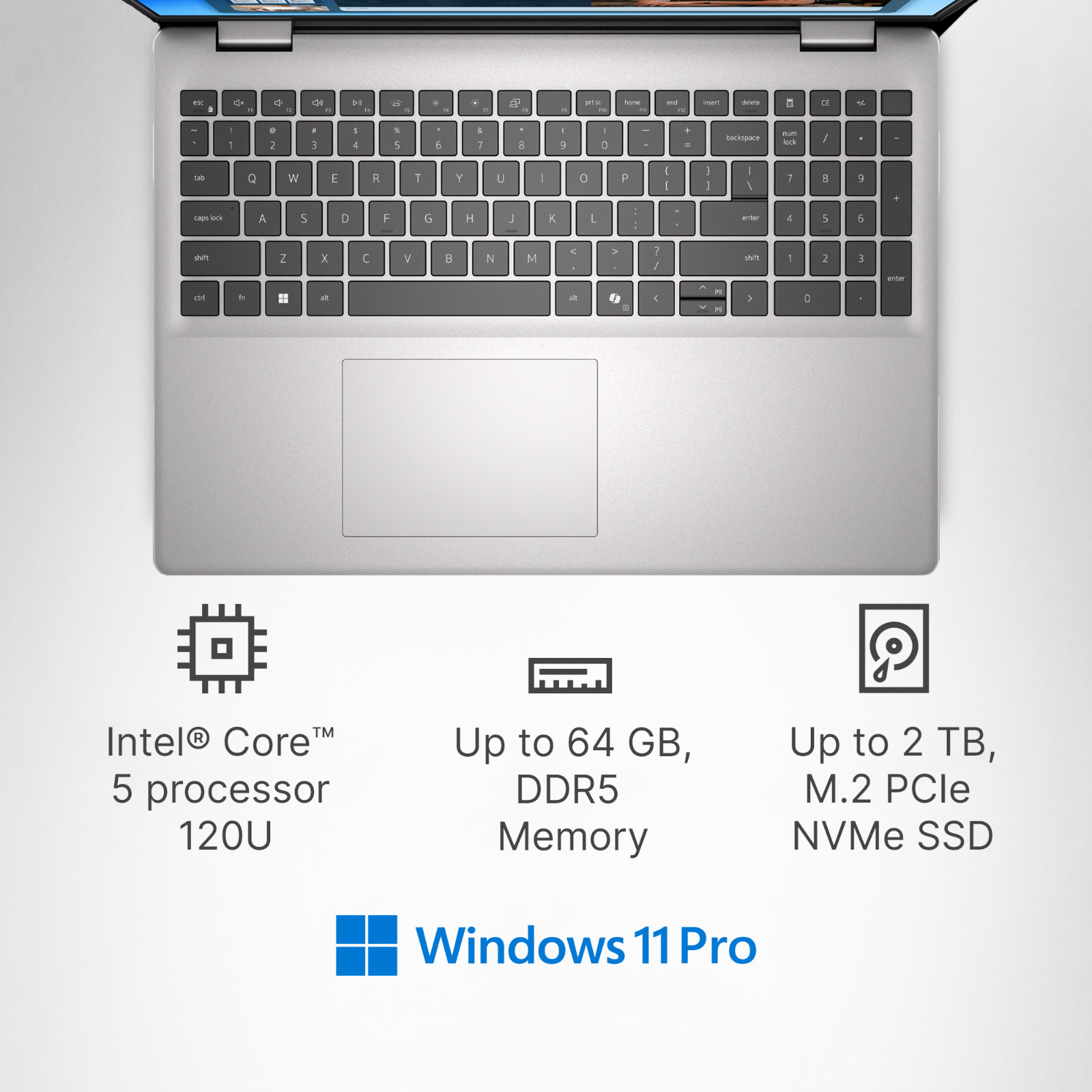 2026 Dell Laptop 16 FHD+Touch 10-Core Intel 5 120U Upto 64GB RAM 2TB SSD Backlit