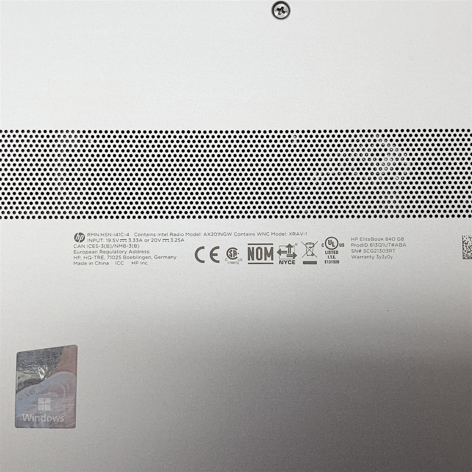 HP EliteBook 840 G8 Laptop Intel Core i7 1165G7 2.8GHZ 14″ 16GB RAM NO HDD Parts