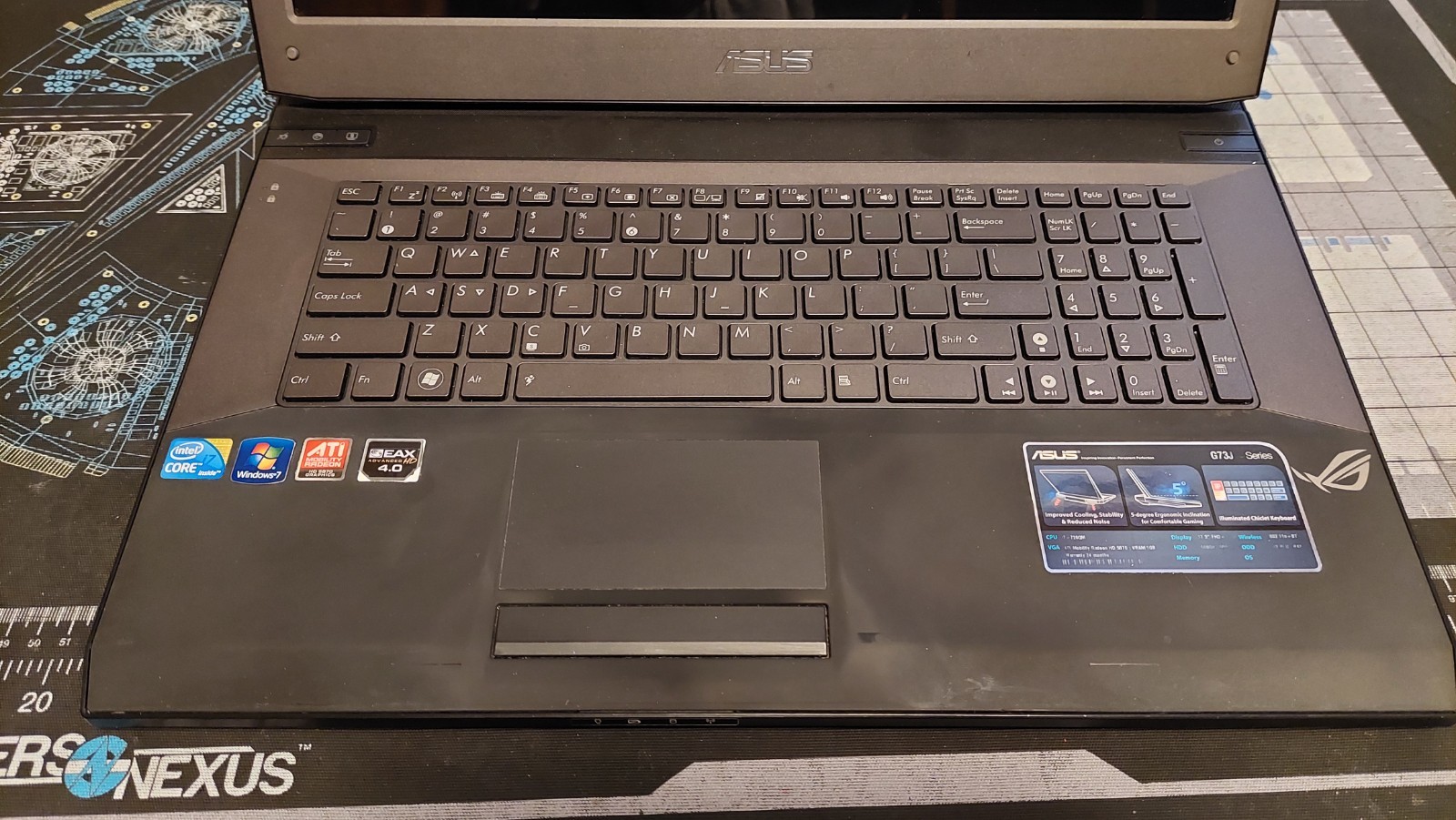 Asus ROG G73JH Gaming Laptop Intel Core I-720QM, Radeon HD5870 1GB, 8GB RAM