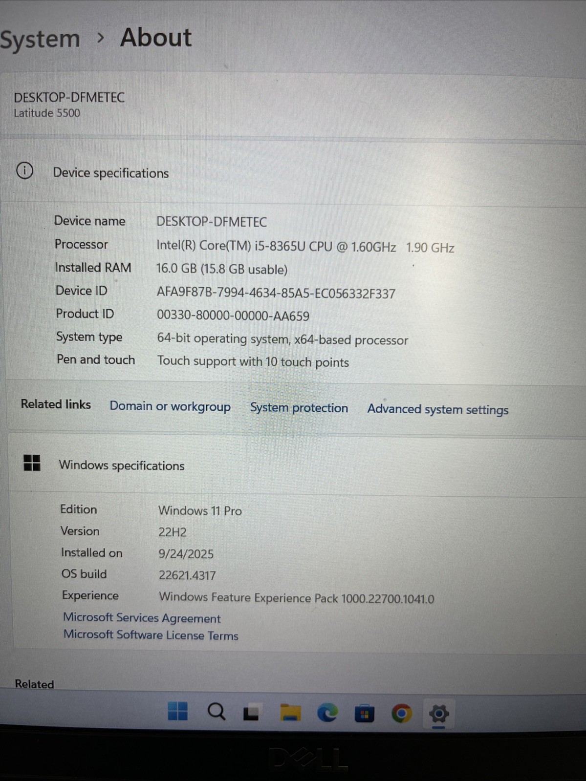 Dell Latitude i5, i5-8365U CPU Laptop 16GB RAM Windows 11 Pro
