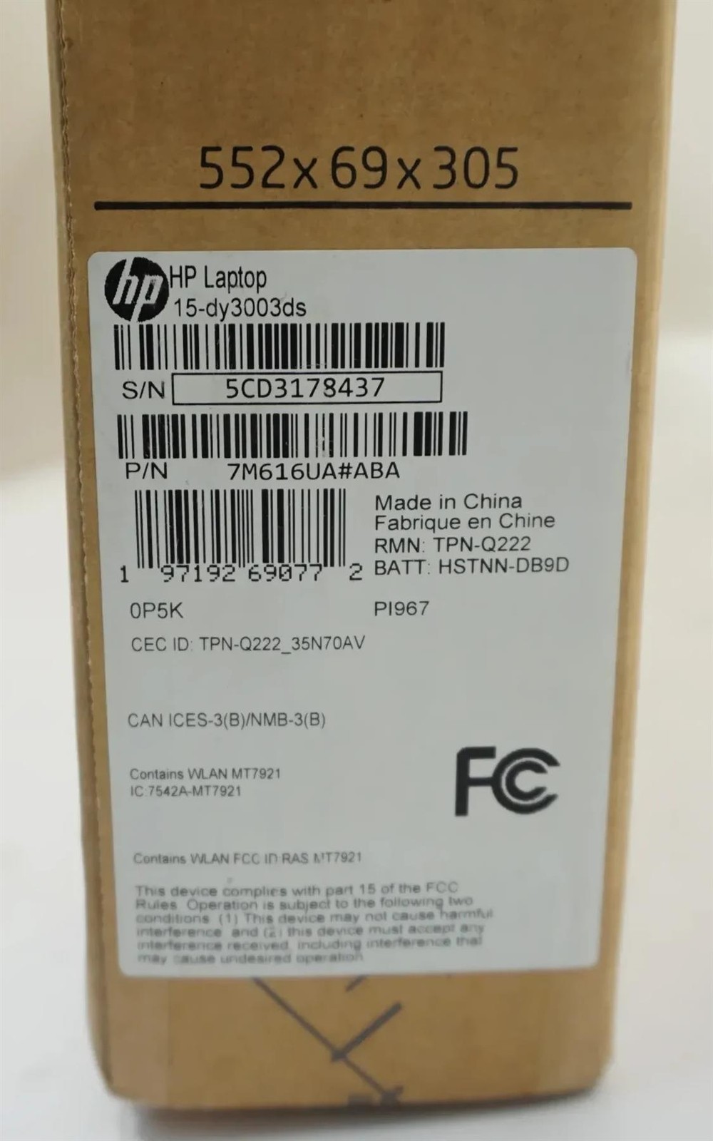 HP 15-dy3003ds 15.4″ FHD Touch Intel Pentium Silver N6000 1.1GHz 8GB 256GB