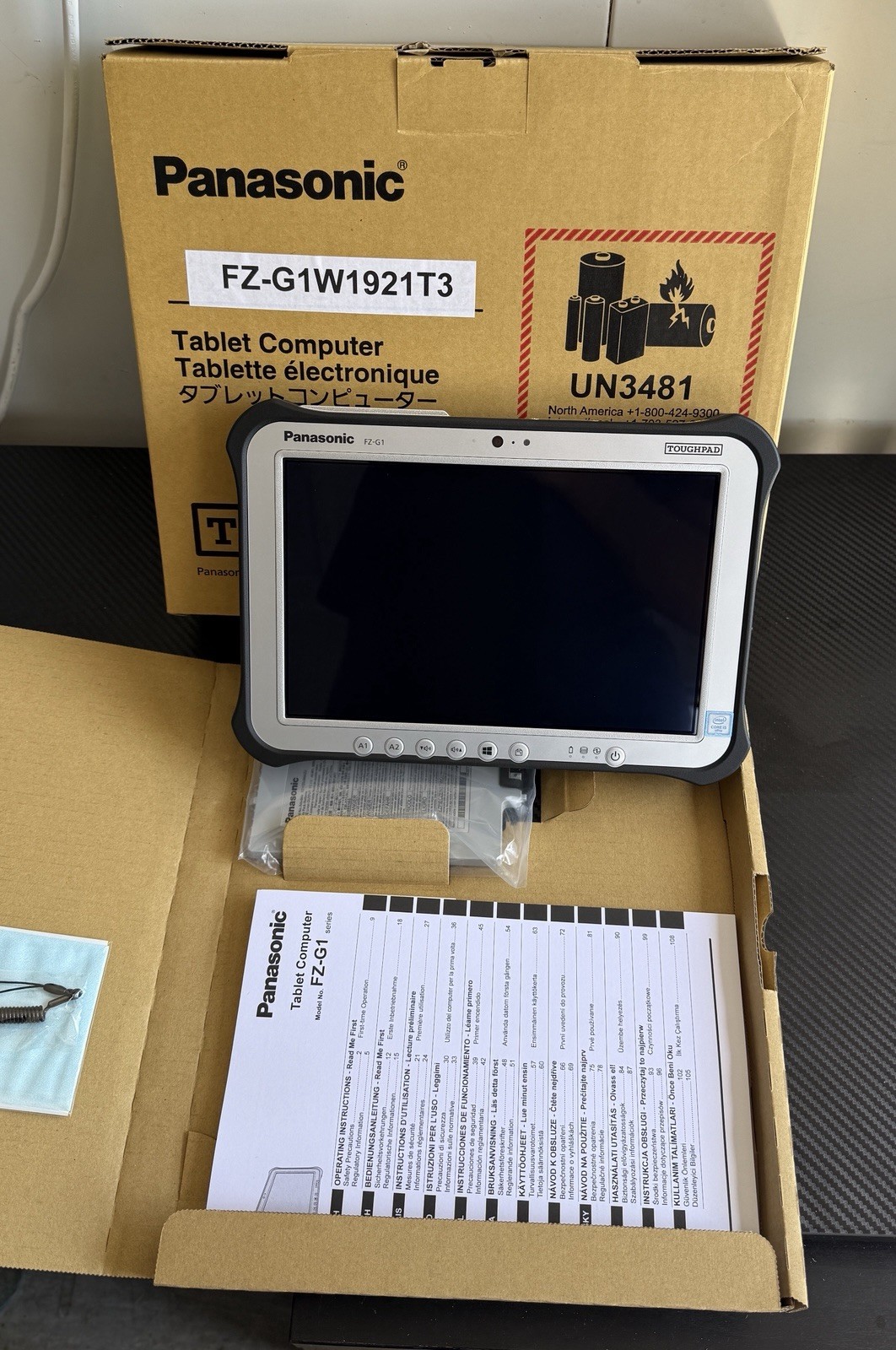 PANASONIC TOUGHPAD FZ-G1 MK5 7th 8GB Diagnostic Tablet Win 11 Barcode Reader 256