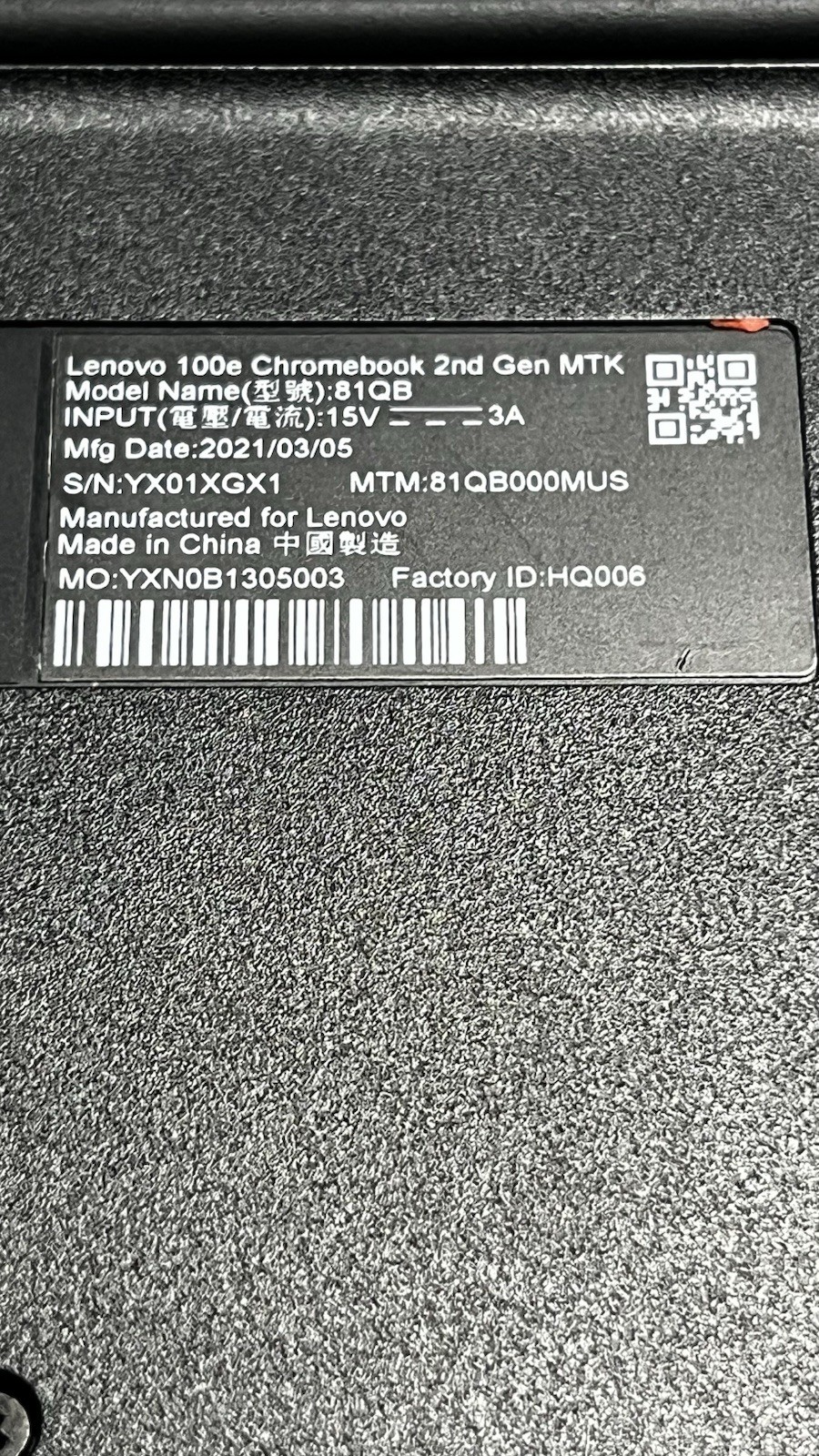 Lenovo 100e Chromebook 2nd Gen MTK 11.6″ Chrome OS Black Wi-Fi Bluetooth